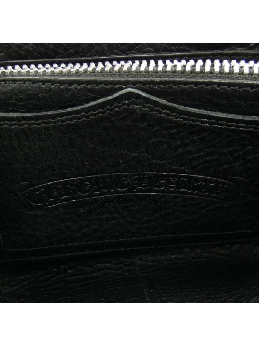 Chrome Hearts Rec Zip Quilted Cemetery Cross Wallet